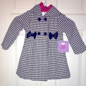 Joe-Ella “Tiffani”*Houndstooth Coat*Brand New/Tags 24MONTH